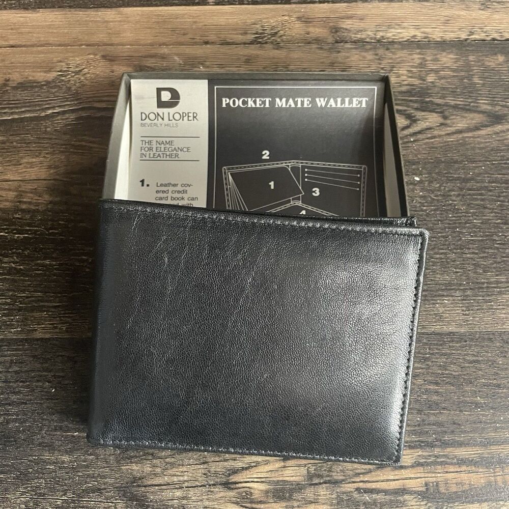 Vintage Don Loper Beverly Hills Black Leather Wallet
